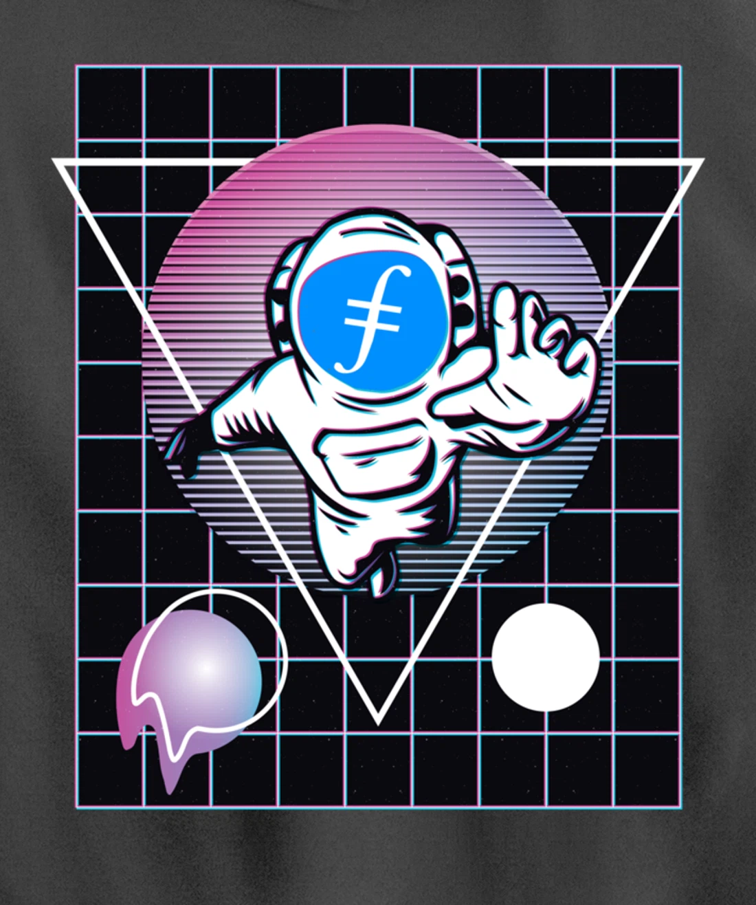 Filecoin Crypto Astronaut Outer Space Pullover Hoodie