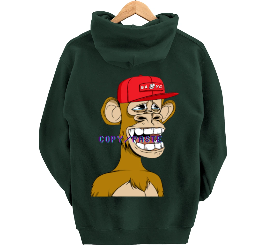 Bored Ape Yacht Club Inspired NFT attire, Copy/Paste Crypto Pullover Hoodie
