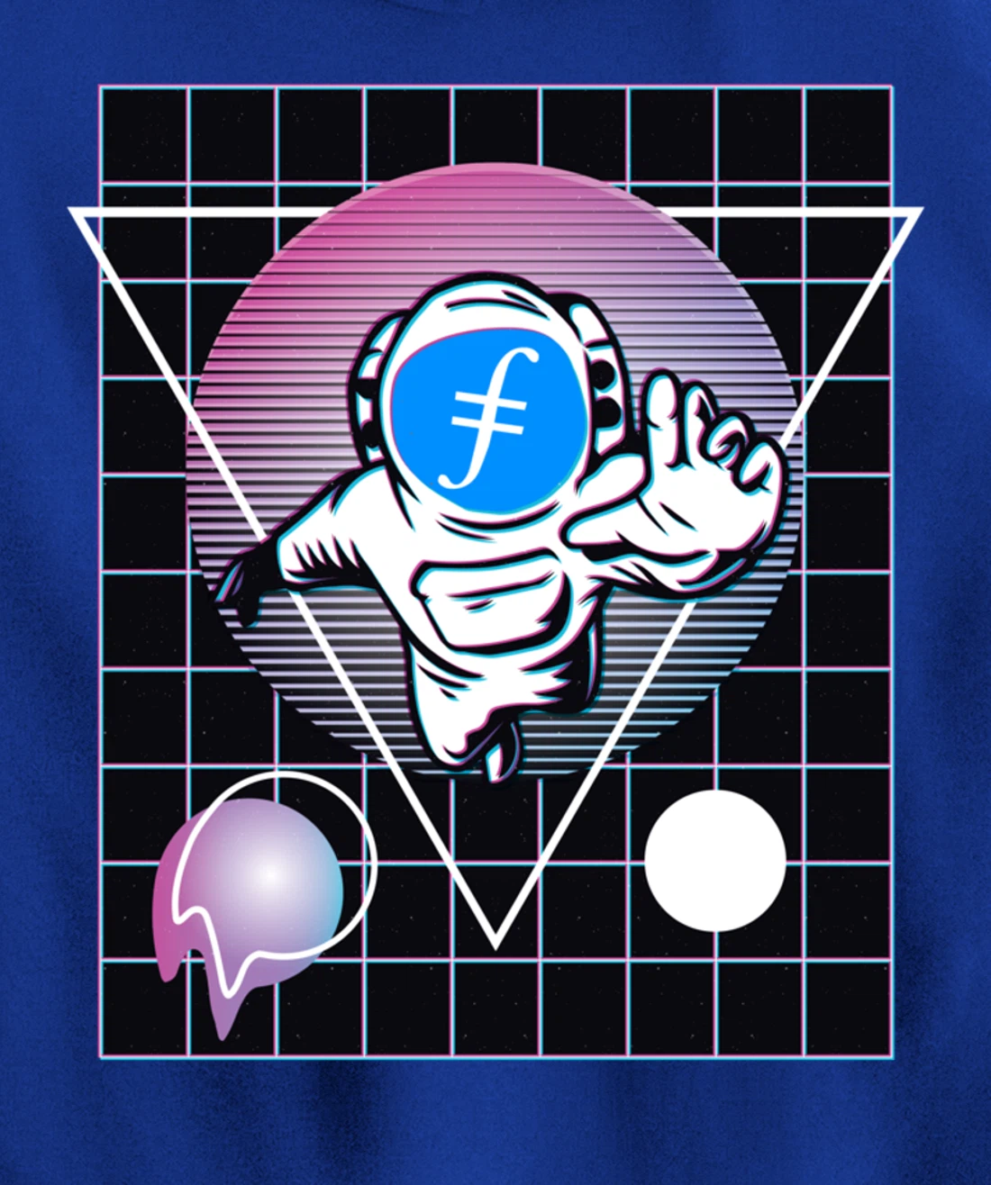 Filecoin Crypto Astronaut Outer Space Pullover Hoodie