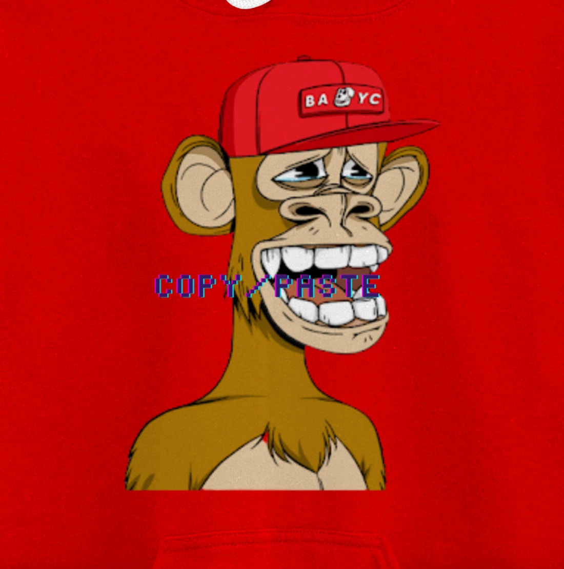 Bored Ape Yacht Club Inspired NFT attire, Copy/Paste Crypto Pullover Hoodie