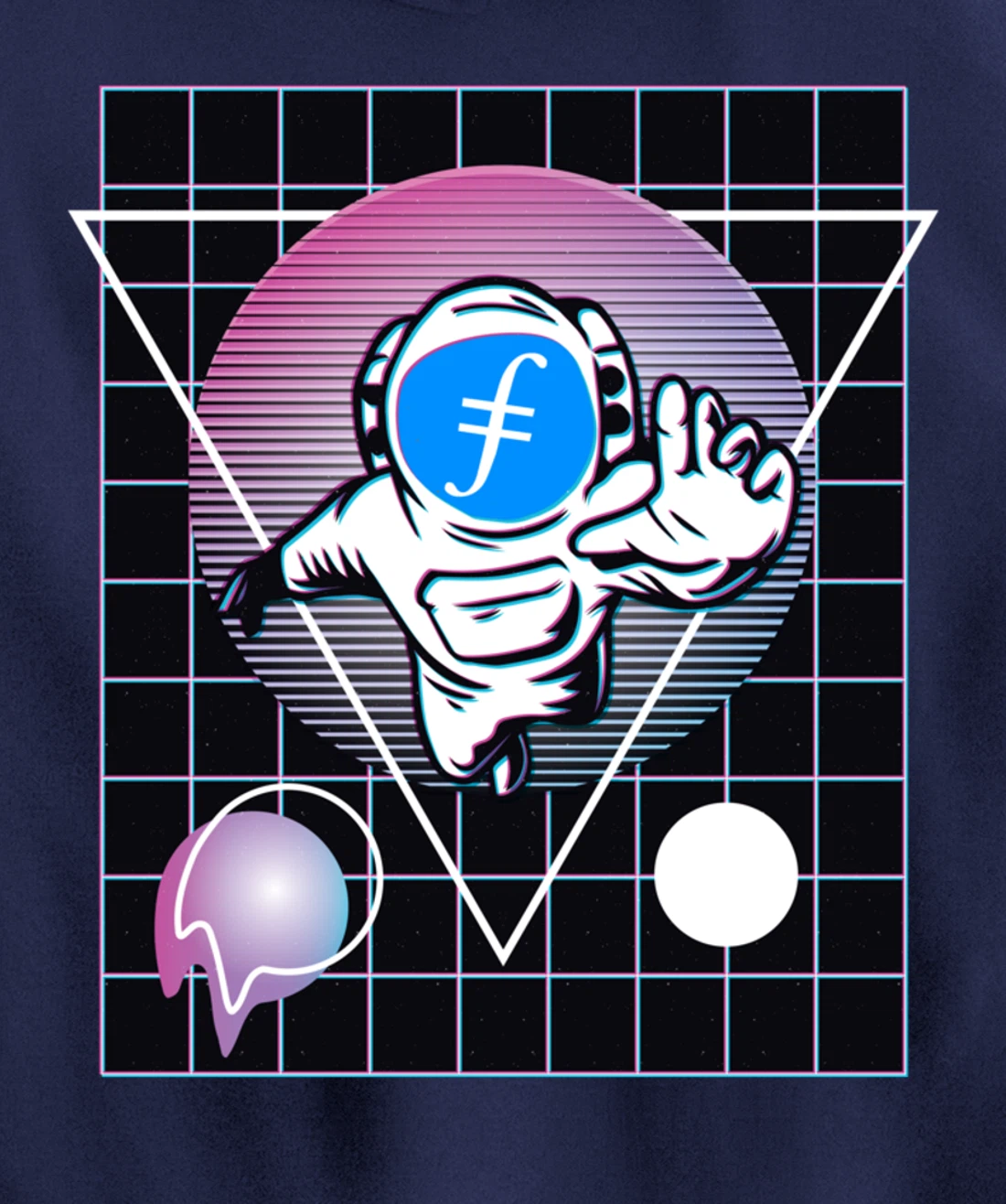 Filecoin Crypto Astronaut Outer Space Pullover Hoodie