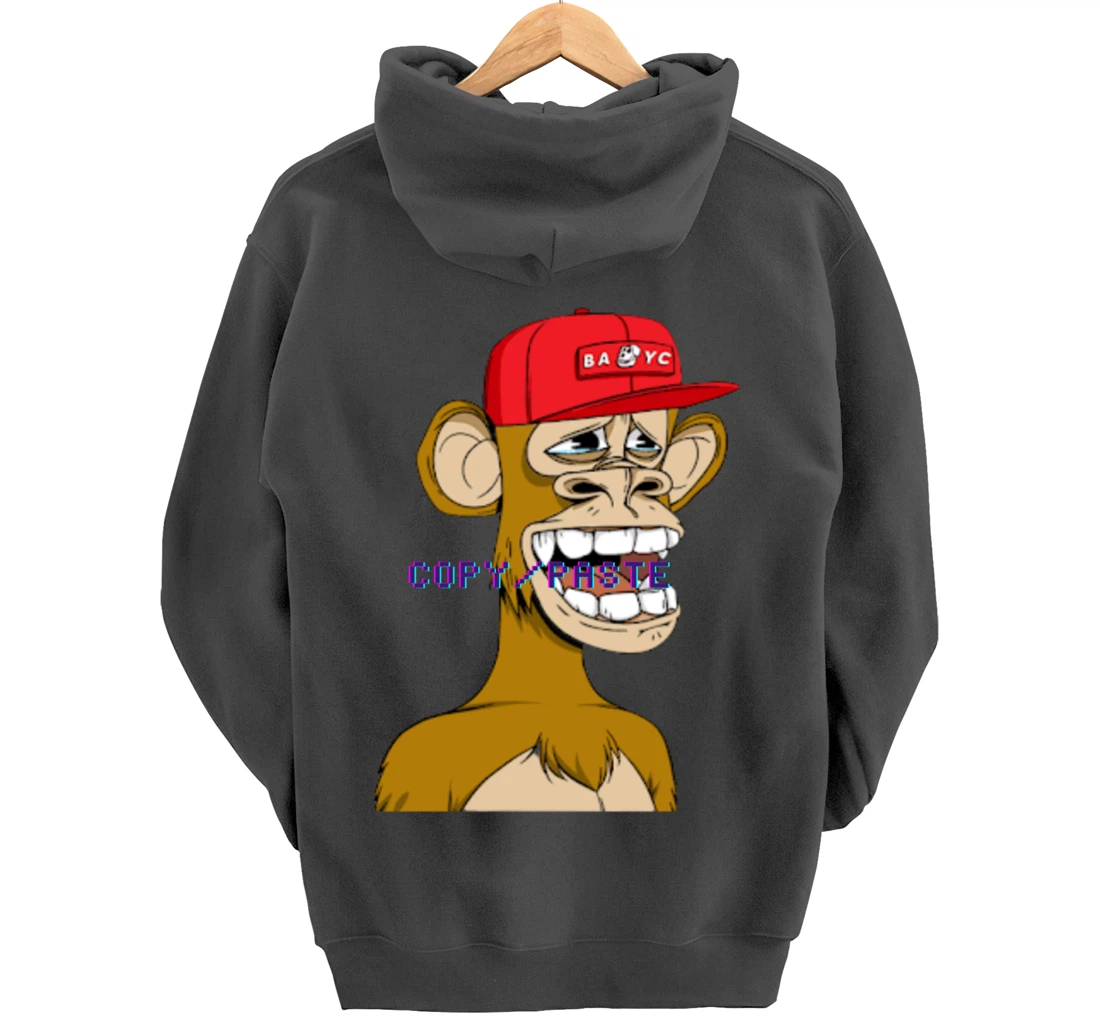 Bored Ape Yacht Club Inspired NFT attire, Copy/Paste Crypto Pullover Hoodie