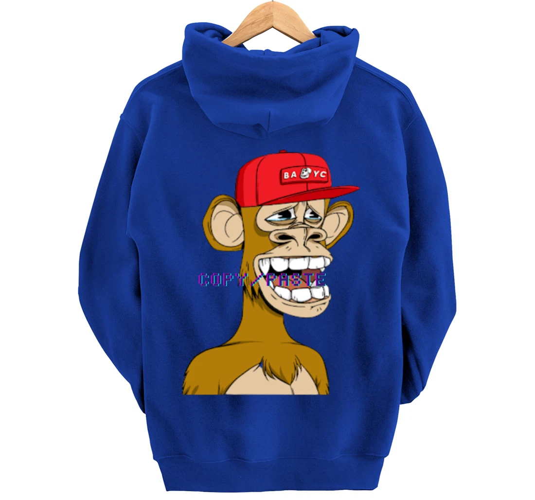 Bored Ape Yacht Club Inspired NFT attire, Copy/Paste Crypto Pullover Hoodie