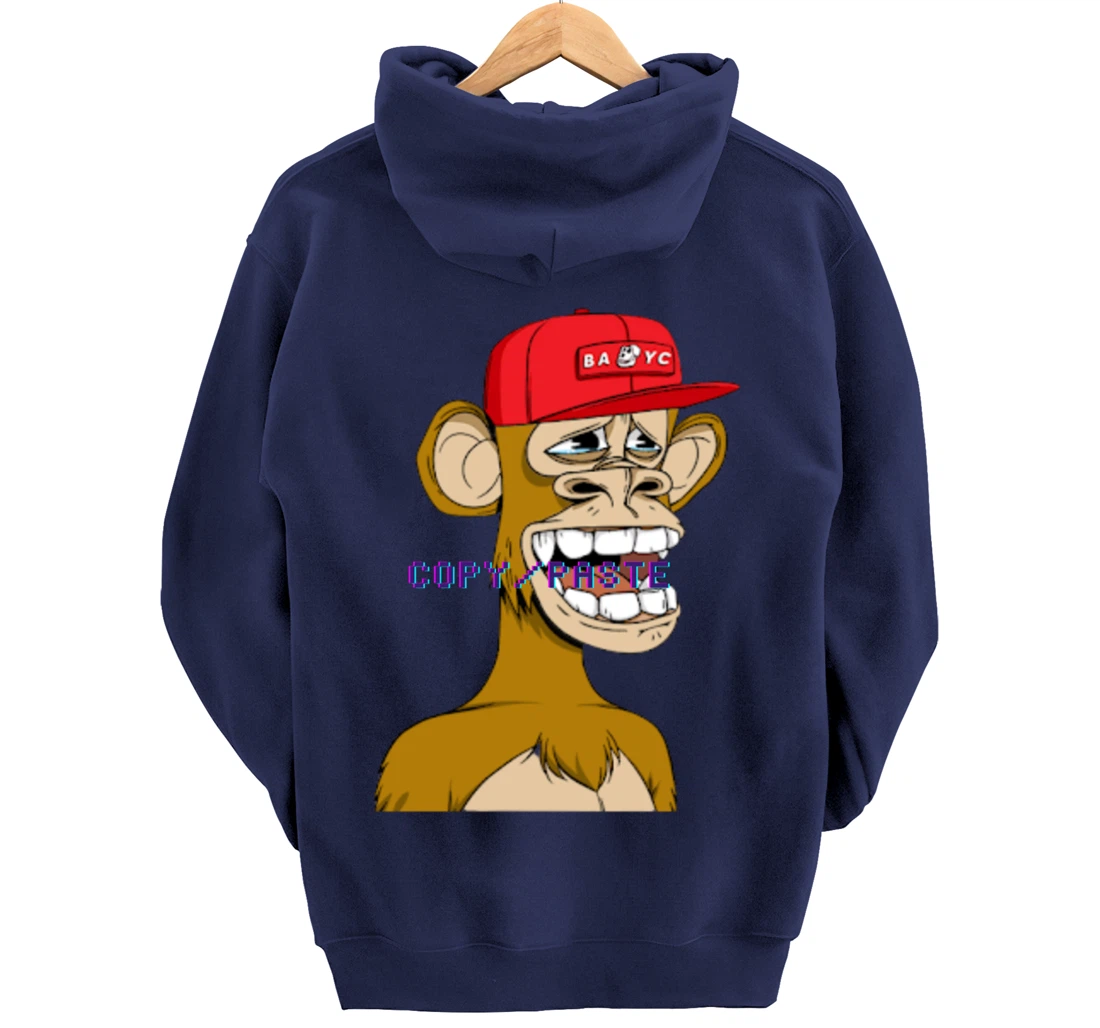 Bored Ape Yacht Club Inspired NFT attire, Copy/Paste Crypto Pullover Hoodie
