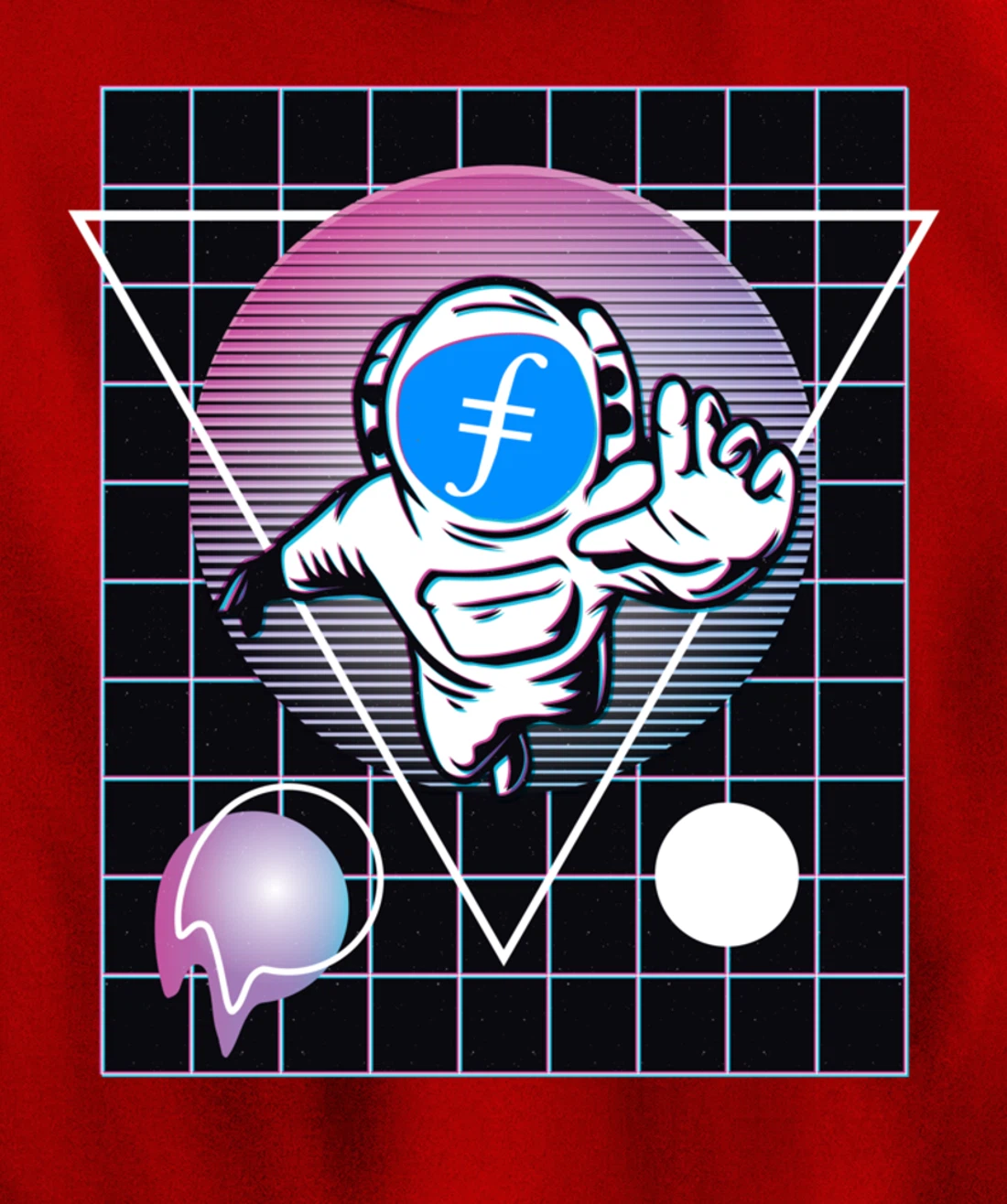 Filecoin Crypto Astronaut Outer Space Pullover Hoodie