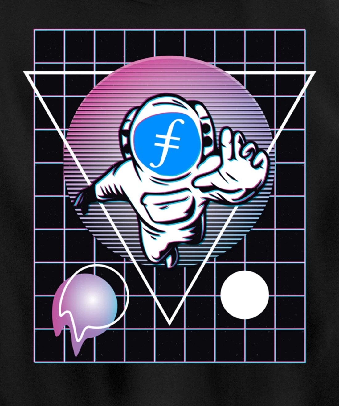Filecoin Crypto Astronaut Outer Space Pullover Hoodie