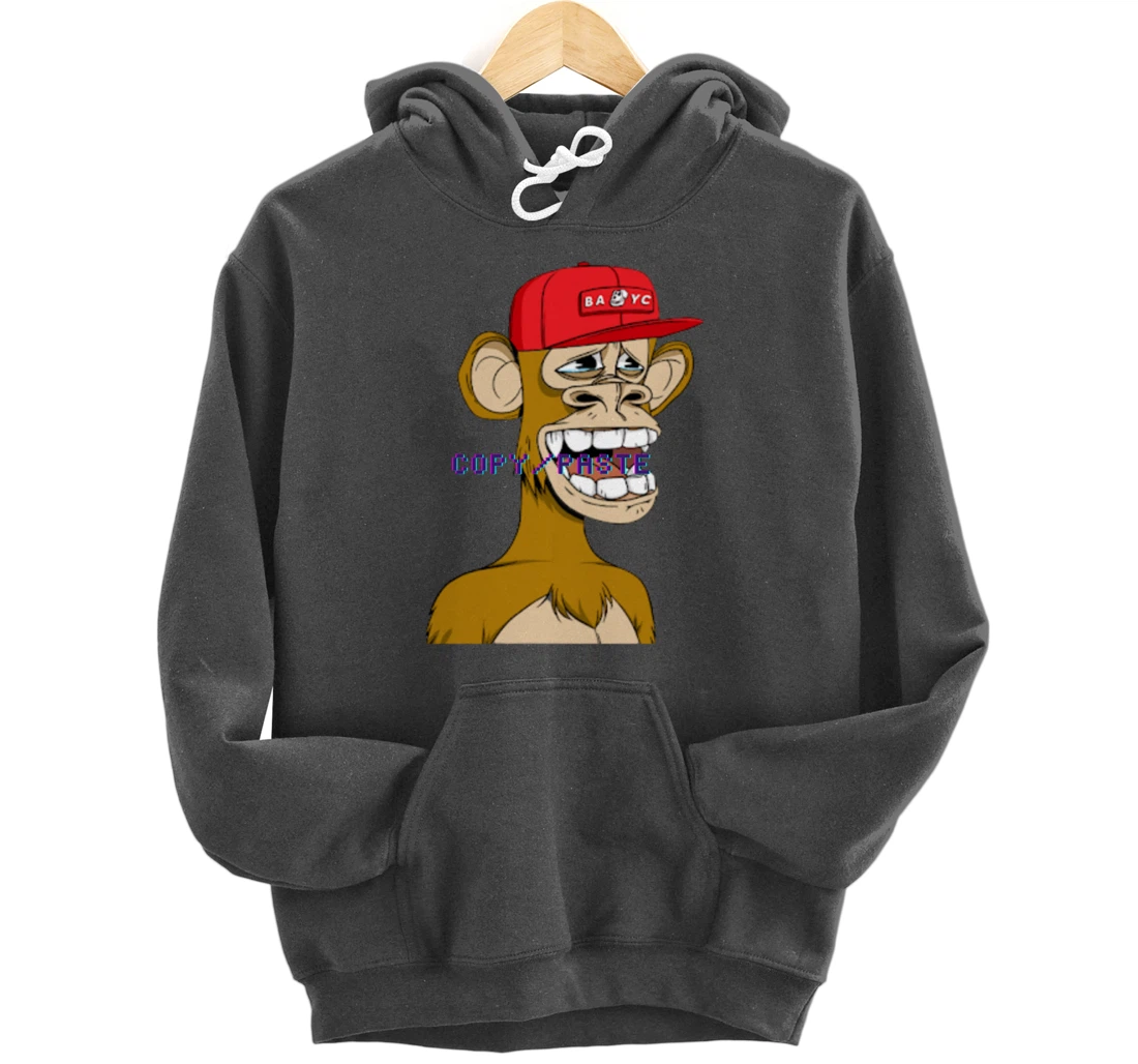 Bored Ape Yacht Club Inspired NFT attire, Copy/Paste Crypto Pullover Hoodie