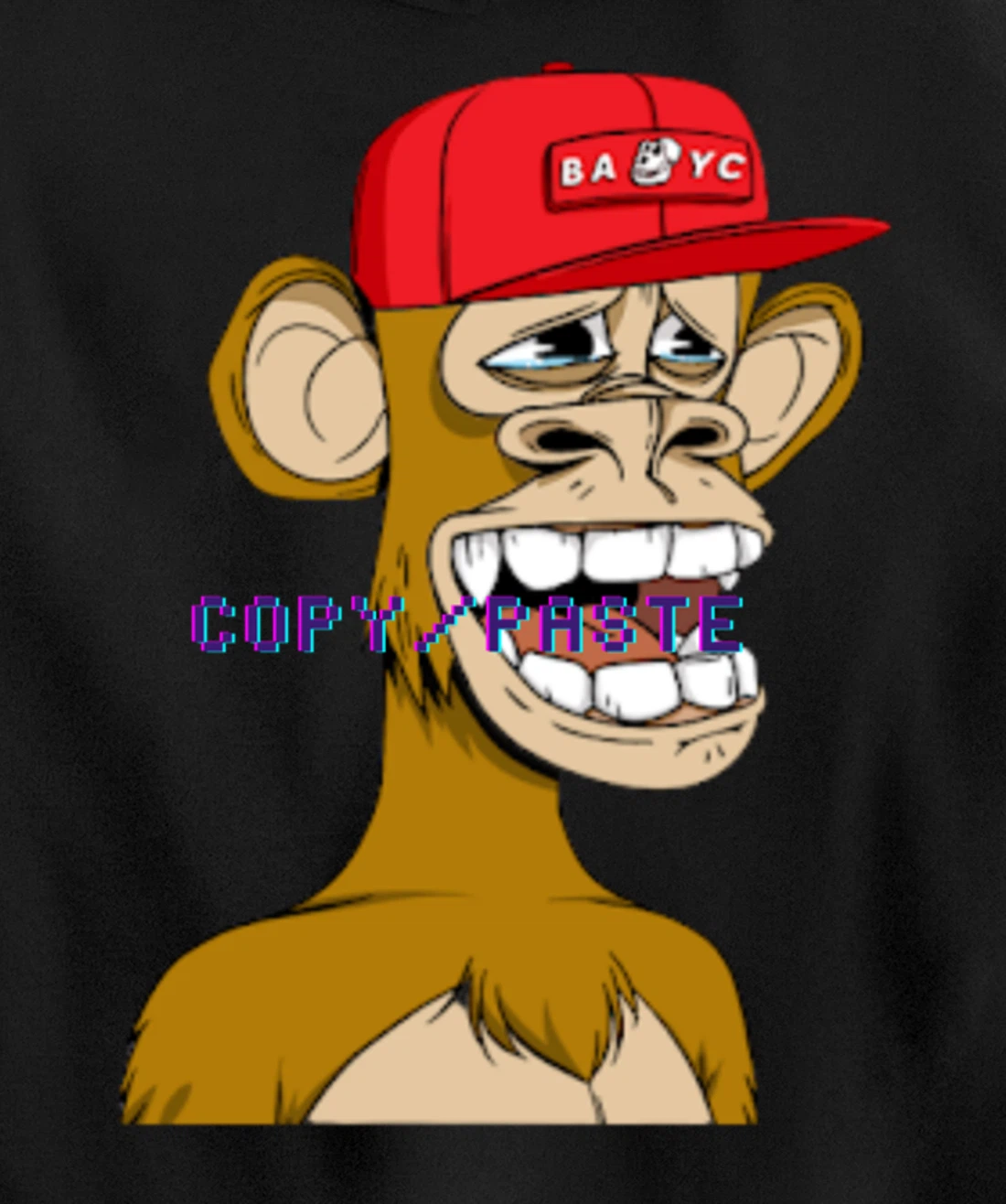 Bored Ape Yacht Club Inspired NFT attire, Copy/Paste Crypto Pullover Hoodie