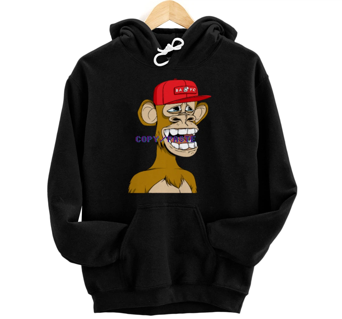 Bored Ape Yacht Club Inspired NFT attire, Copy/Paste Crypto Pullover Hoodie