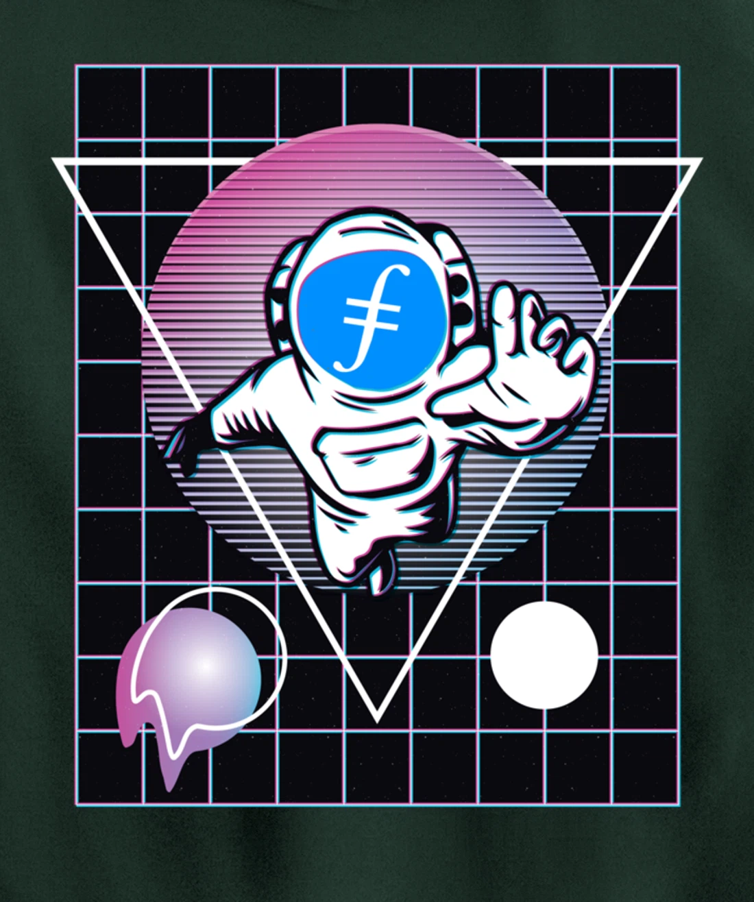 Filecoin Crypto Astronaut Outer Space Pullover Hoodie