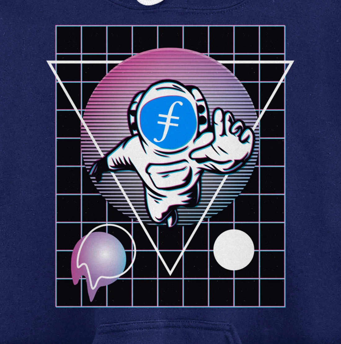 Filecoin Crypto Astronaut Outer Space Pullover Hoodie