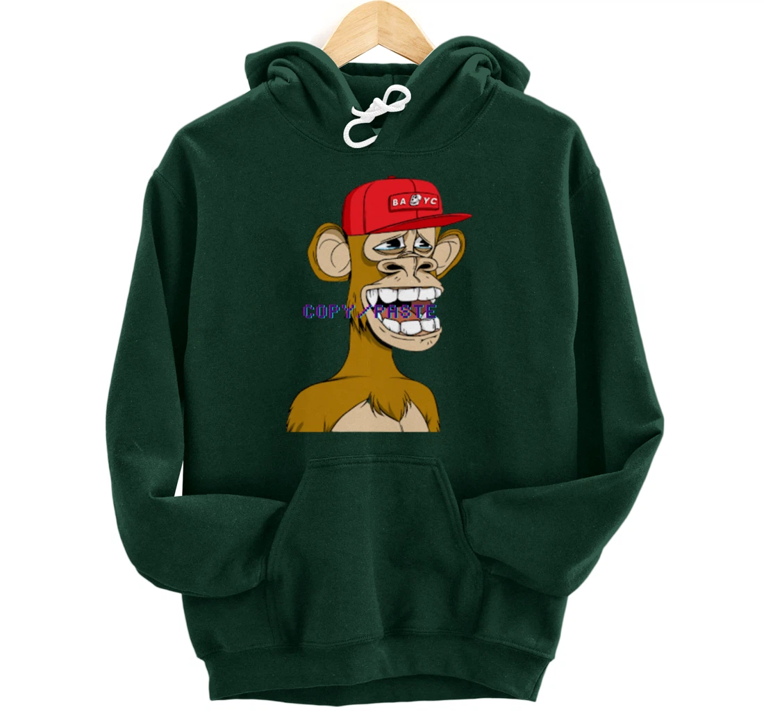 Bored Ape Yacht Club Inspired NFT attire, Copy/Paste Crypto Pullover Hoodie