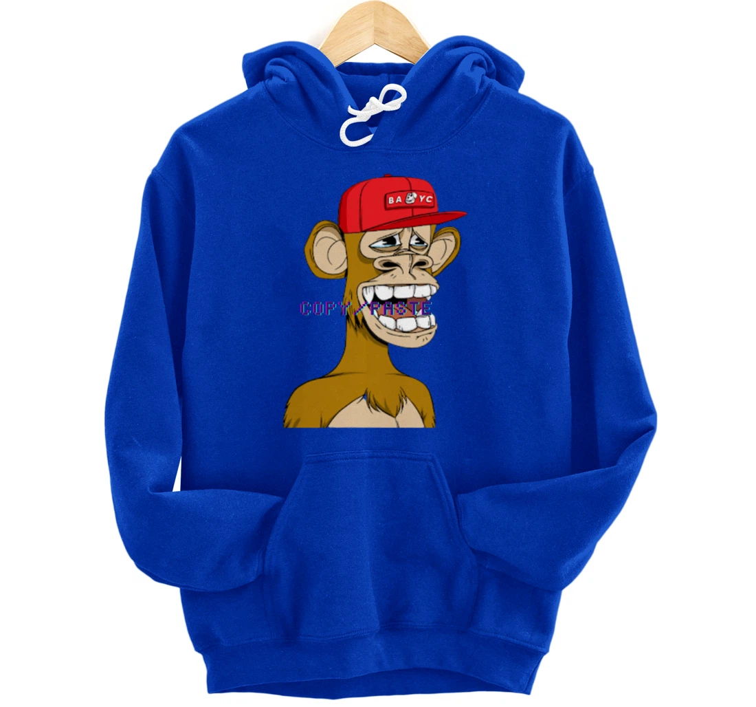 Bored Ape Yacht Club Inspired NFT attire, Copy/Paste Crypto Pullover Hoodie