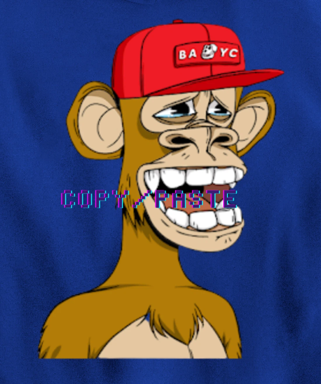 Bored Ape Yacht Club Inspired NFT attire, Copy/Paste Crypto Pullover Hoodie