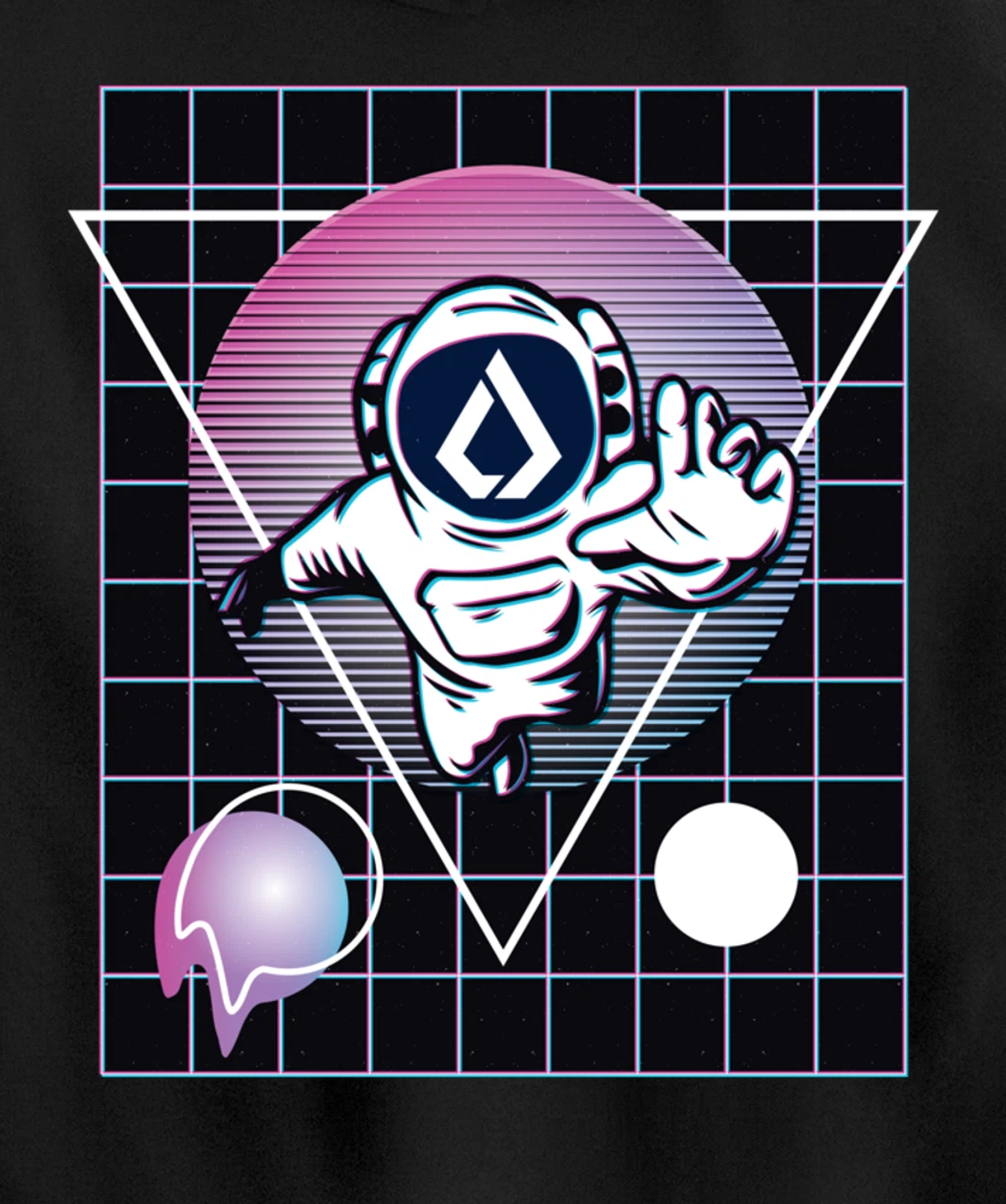 Lisk Crypto Astronaut Outer Space Pullover Hoodie