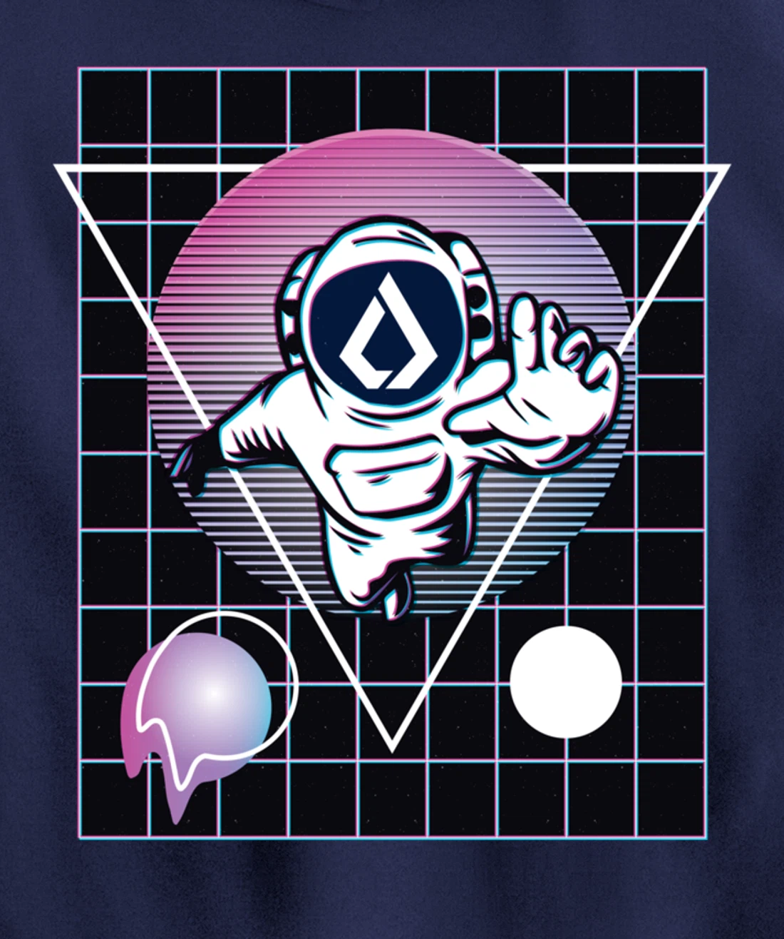 Lisk Crypto Astronaut Outer Space Pullover Hoodie