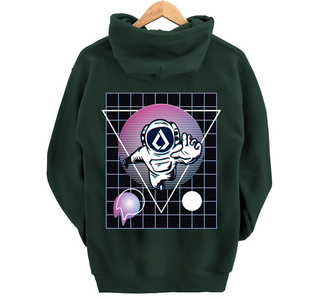 Lisk Crypto Astronaut Outer Space Pullover Hoodie