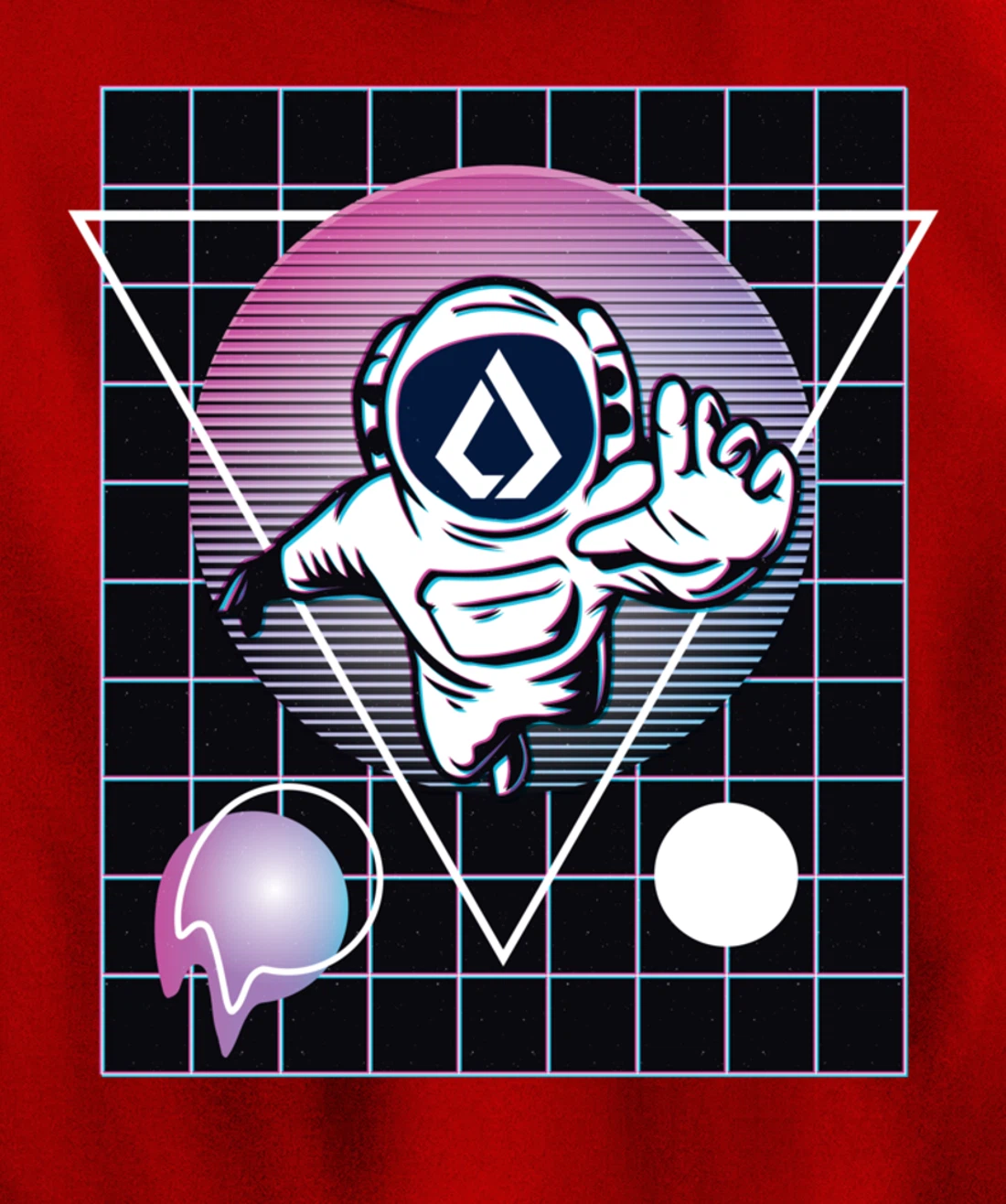 Lisk Crypto Astronaut Outer Space Pullover Hoodie