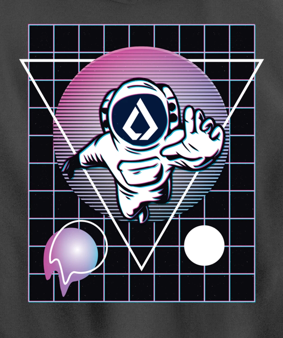 Lisk Crypto Astronaut Outer Space Pullover Hoodie