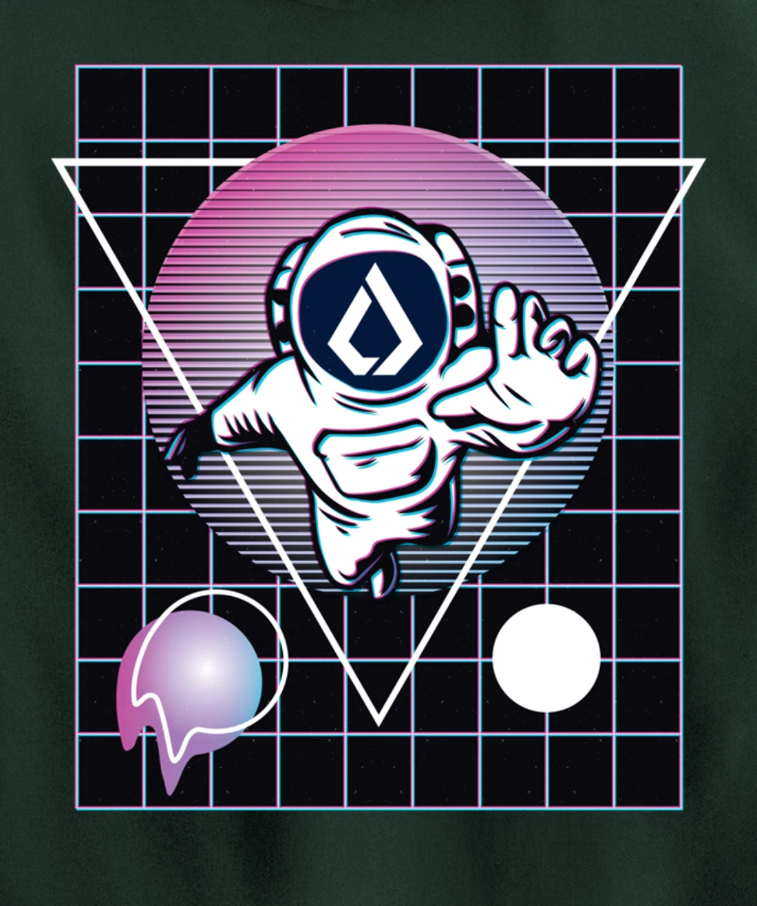 Lisk Crypto Astronaut Outer Space Pullover Hoodie