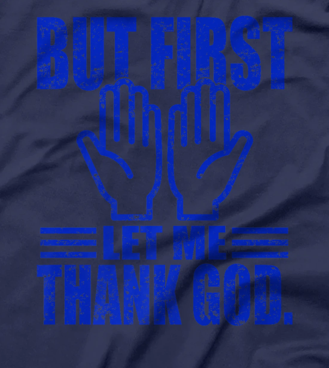 But First Let Me Thank God . Muslim Family Design Premium T-Shirt