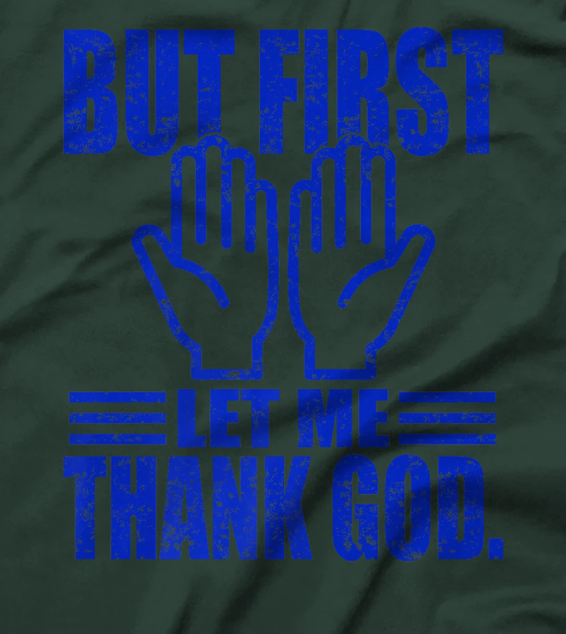 But First Let Me Thank God . Muslim Family Design Premium T-Shirt