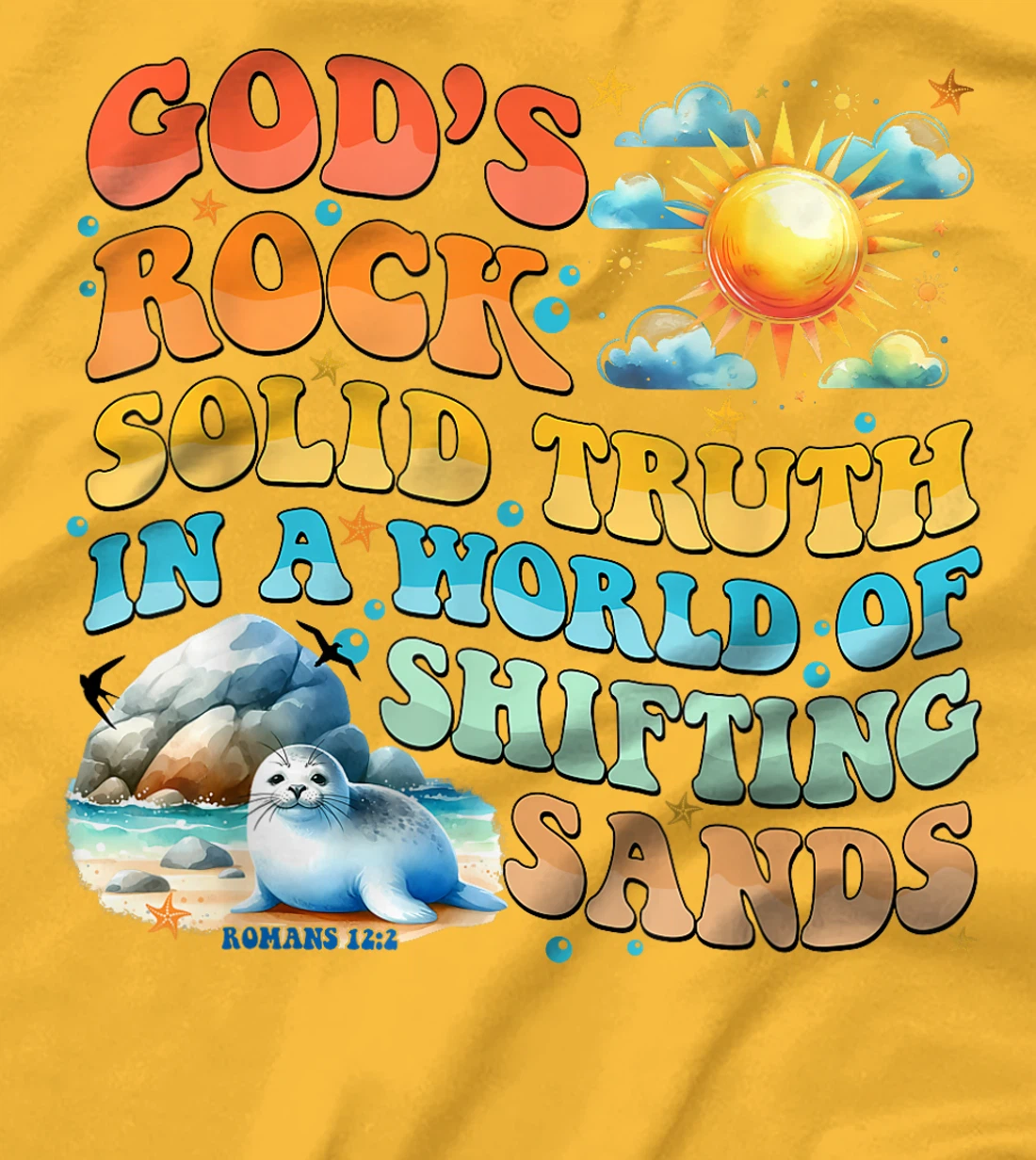 God's Rock Solid Breaker Rock Beach VBS 2024 Christian T-Shirt