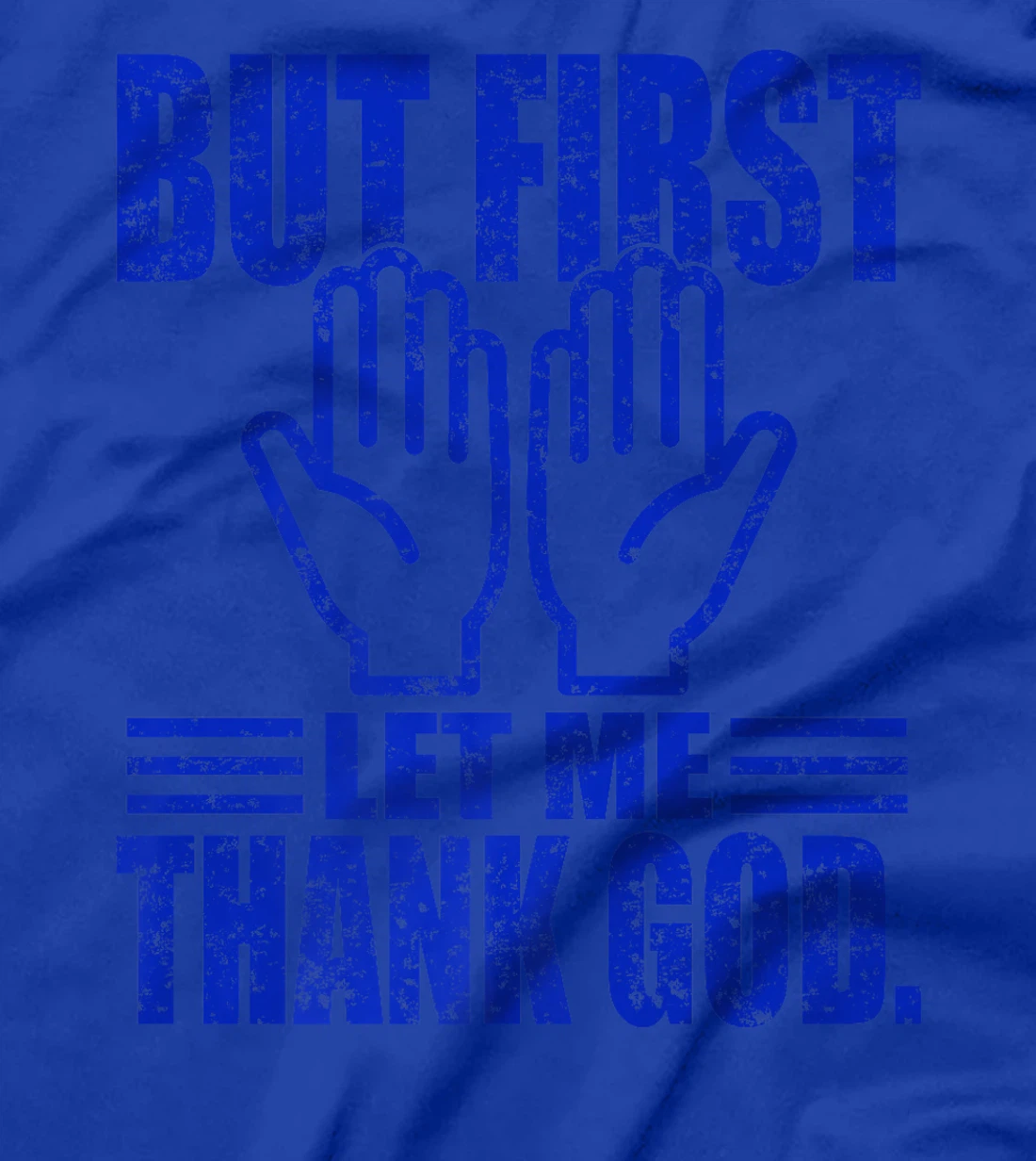 But First Let Me Thank God . Muslim Family Design Premium T-Shirt