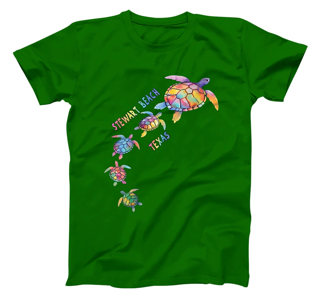 Womens Stewart Beach Texas Sea Turtle Lover Beach T-Shirt