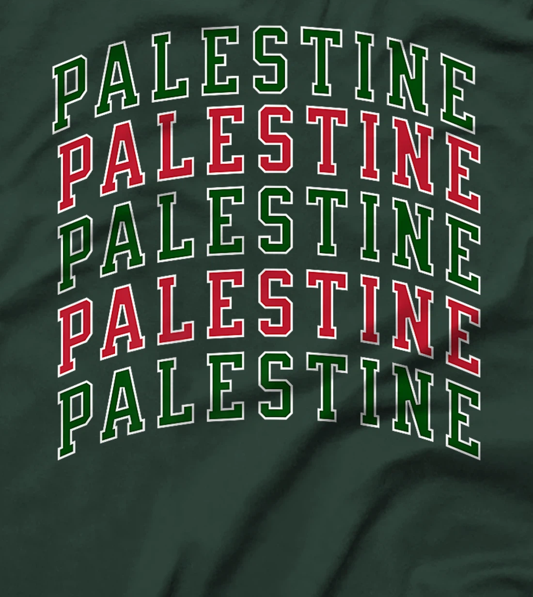 Womens Palestine Texas TX Vintage Sports Design Red Design T-Shirt