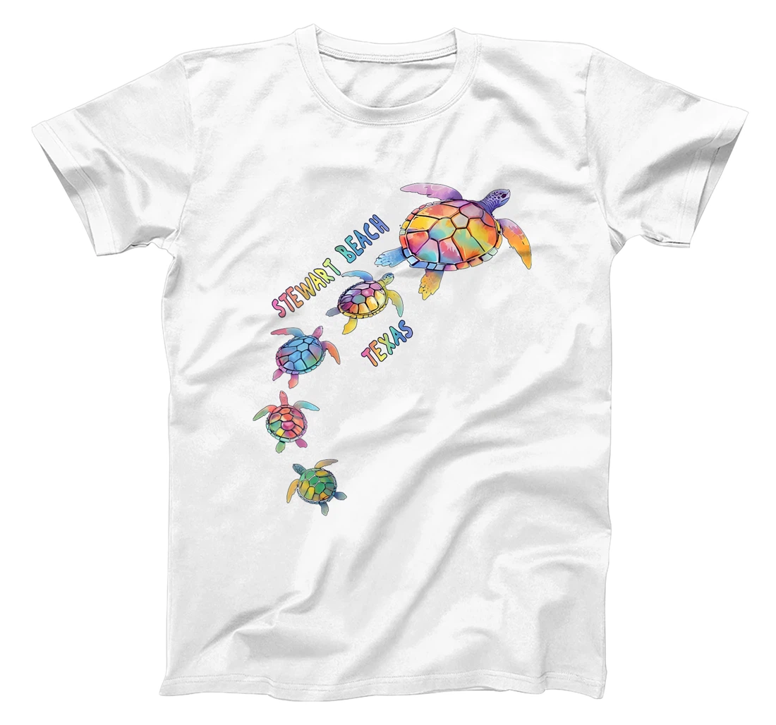 Womens Stewart Beach Texas Sea Turtle Lover Beach T-Shirt