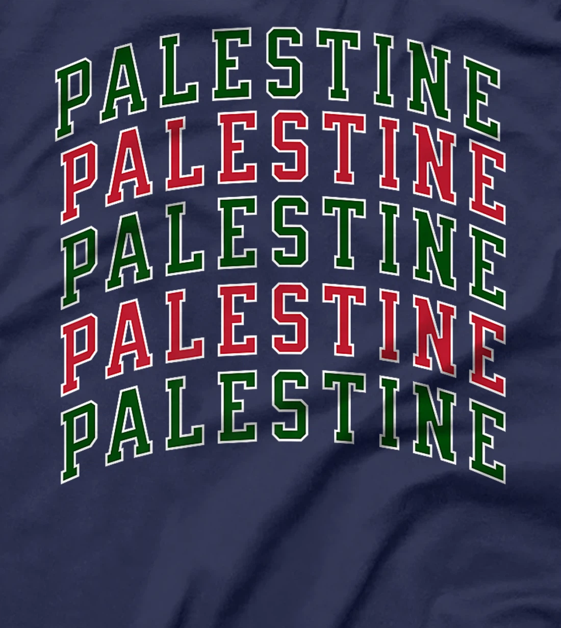 Womens Palestine Texas TX Vintage Sports Design Red Design T-Shirt