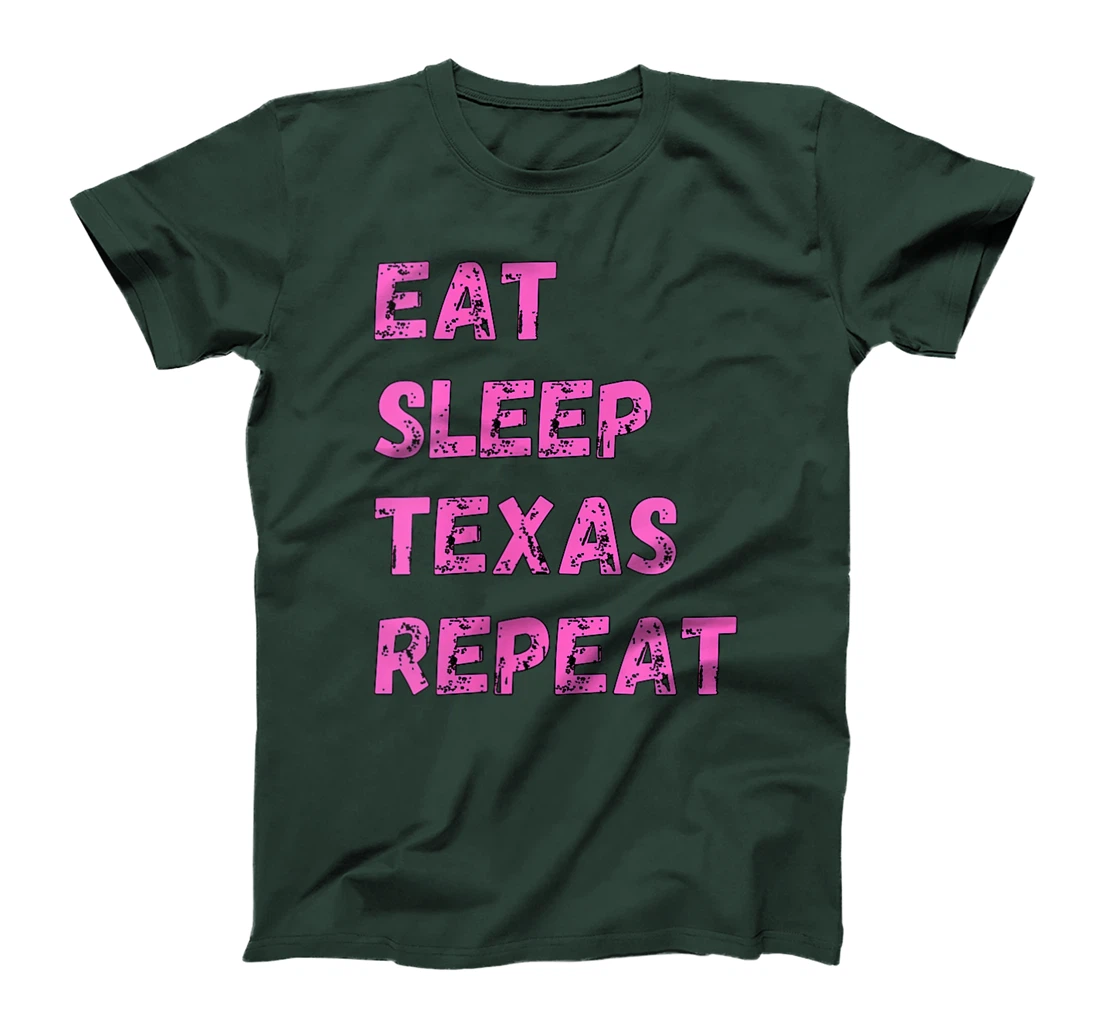 Womens Eat Sleep Texan Repeat Funny Texas Apparel T-Shirt