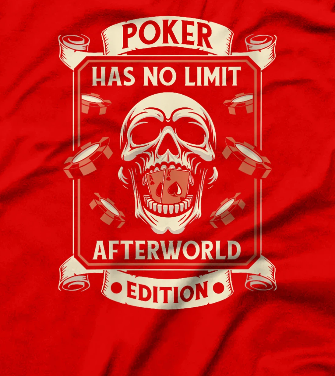 Womens Poker Skull Texas Holdem Gambler Gambling - Cards Poker T-Shirt