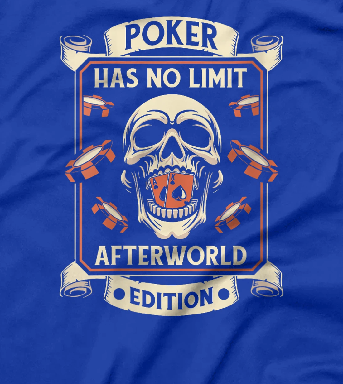 Womens Poker Skull Texas Holdem Gambler Gambling - Cards Poker T-Shirt