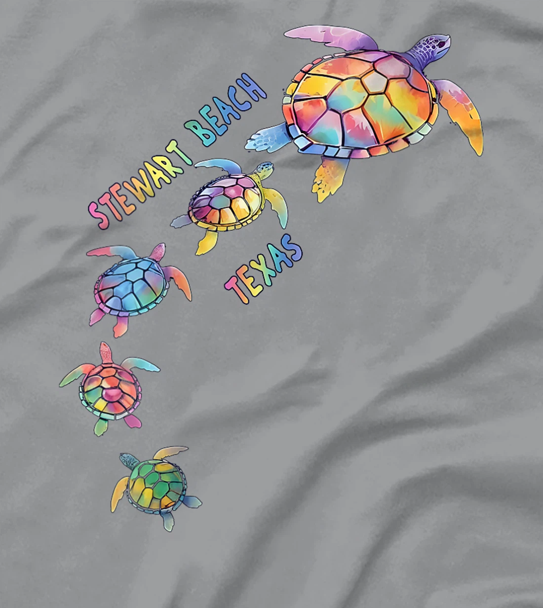 Womens Stewart Beach Texas Sea Turtle Lover Beach T-Shirt
