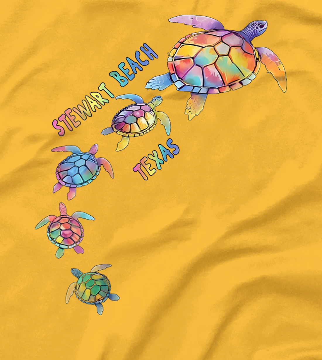 Womens Stewart Beach Texas Sea Turtle Lover Beach T-Shirt