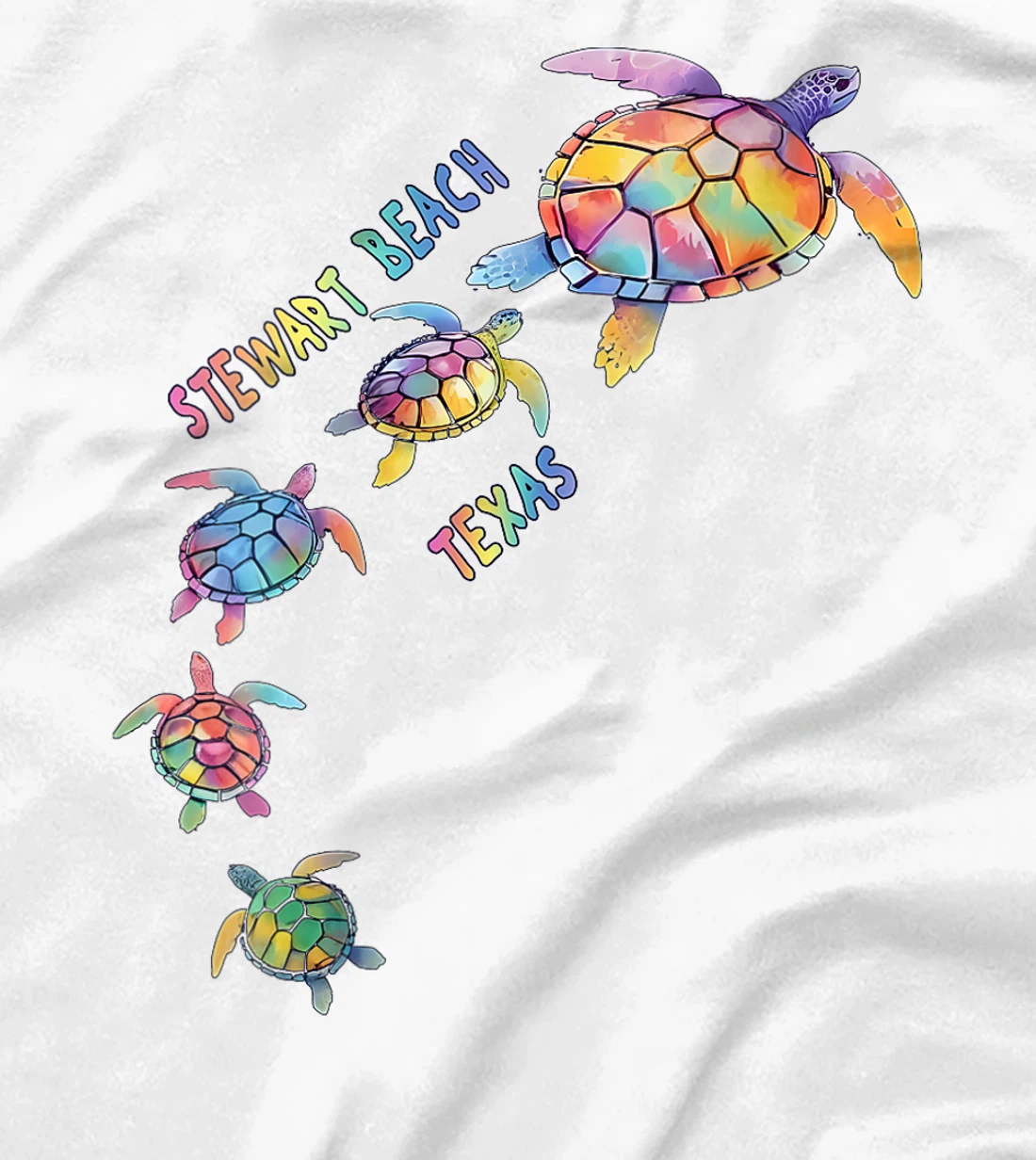 Womens Stewart Beach Texas Sea Turtle Lover Beach T-Shirt