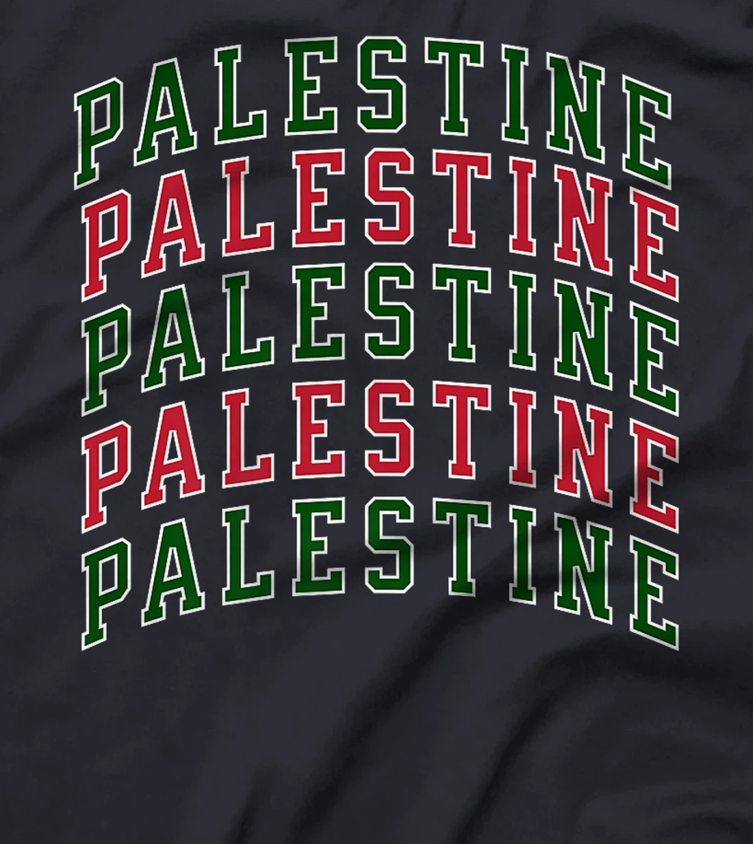 Womens Palestine Texas TX Vintage Sports Design Red Design T-Shirt