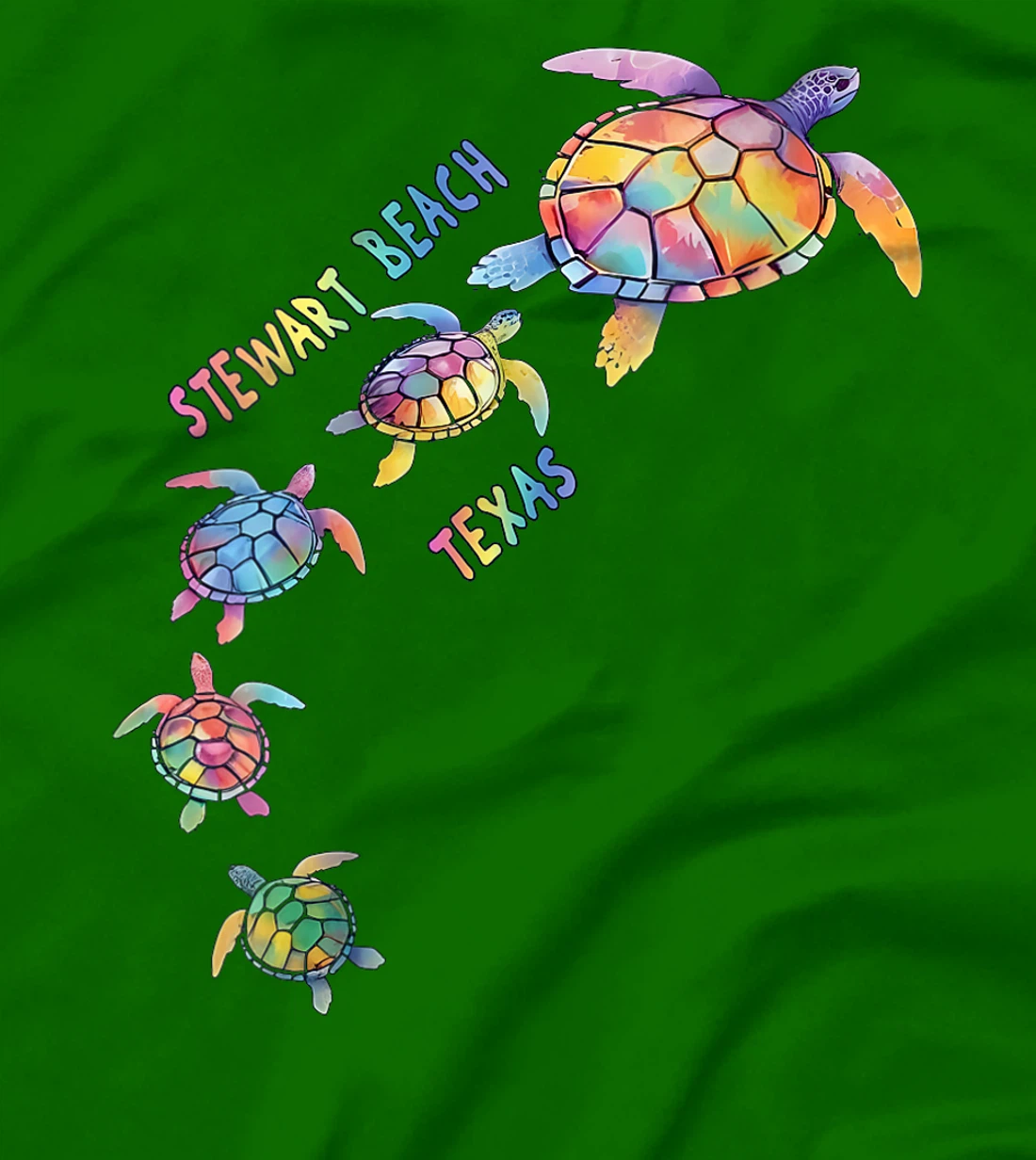 Womens Stewart Beach Texas Sea Turtle Lover Beach T-Shirt