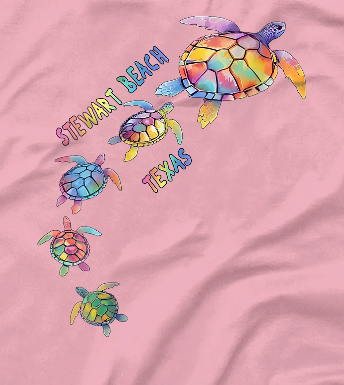 Womens Stewart Beach Texas Sea Turtle Lover Beach T-Shirt