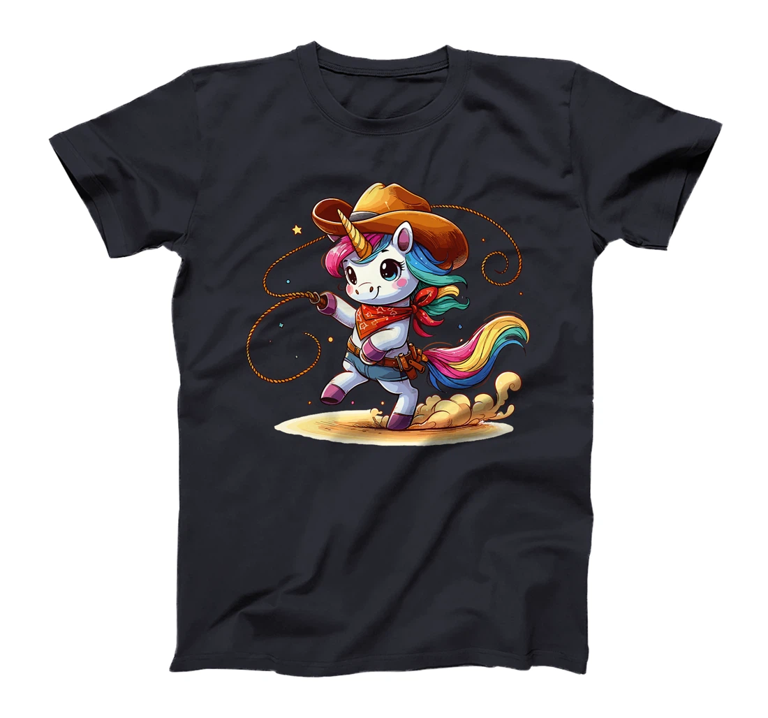 Western Rodeo Cowboy Hat Unicorn Texas Animals Premium T-Shirt