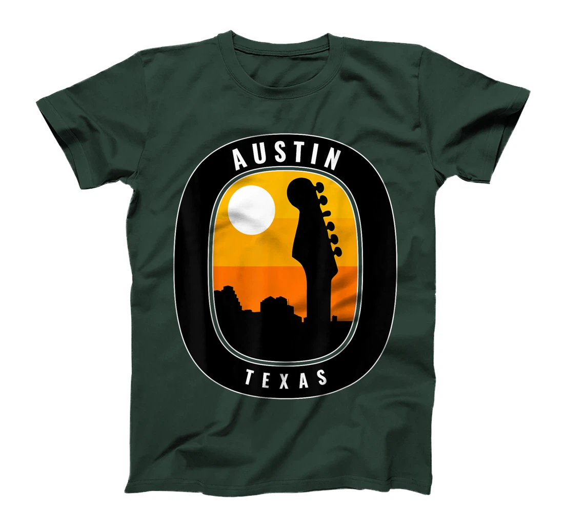 Austin Texas Guitar Sunrise T-Shirt