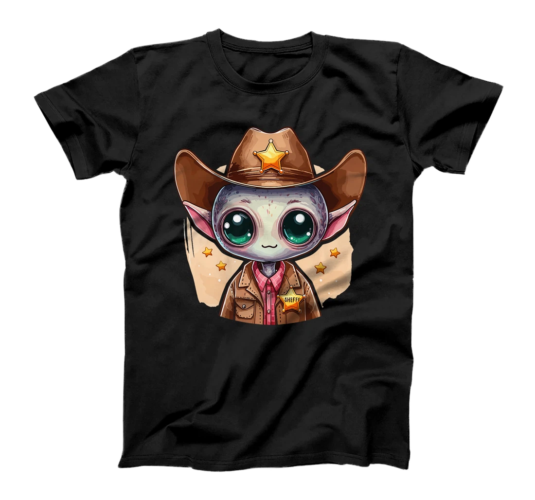 Western Rodeo Cowboy Hat Alien Texas Animals Premium T-Shirt