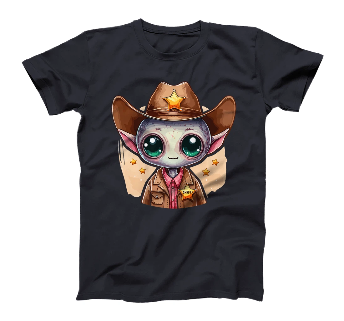 Western Rodeo Cowboy Hat Alien Texas Animals Premium T-Shirt