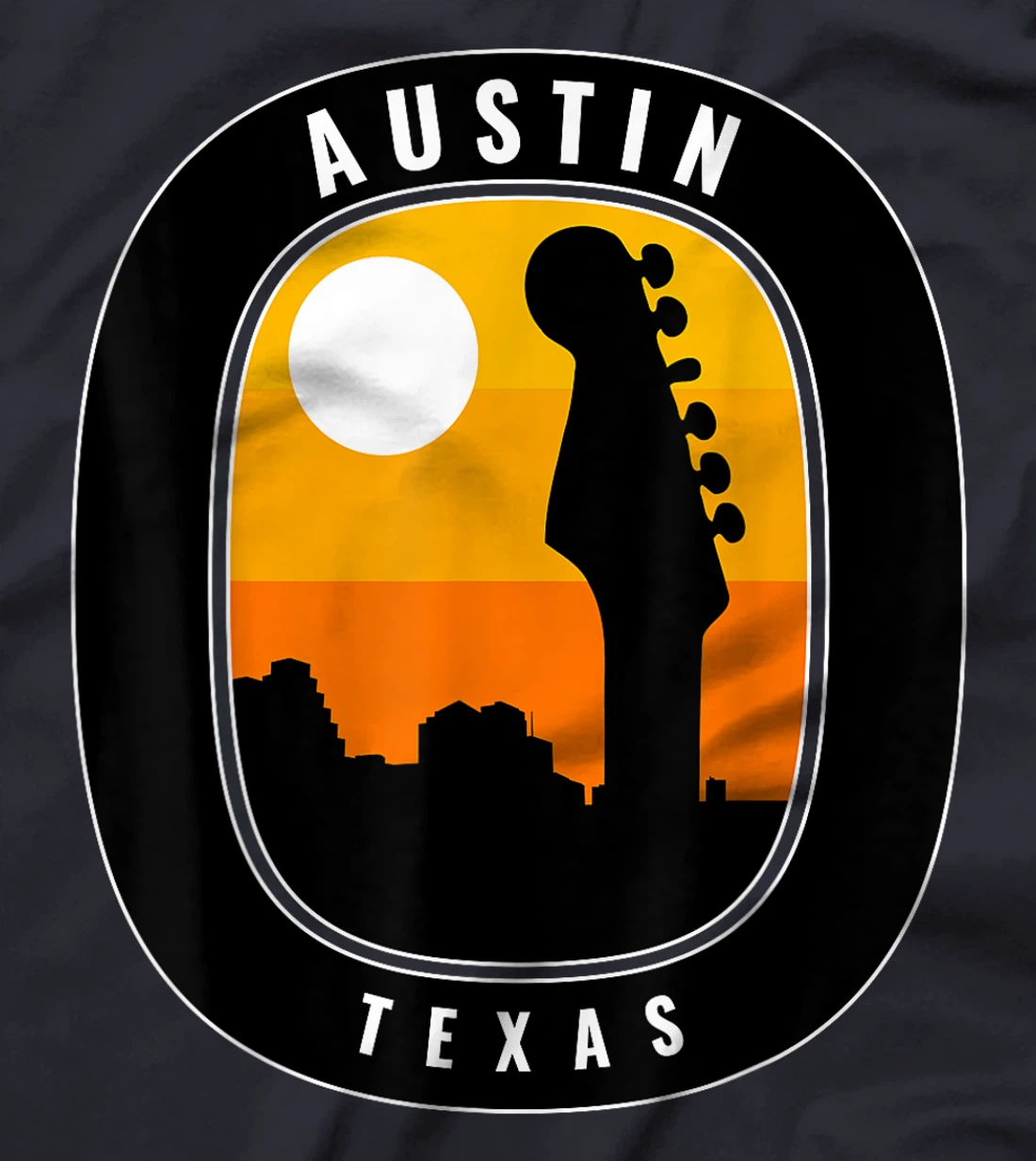 Austin Texas Guitar Sunrise T-Shirt