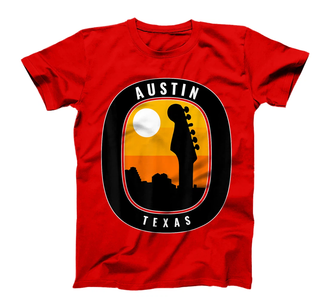 Austin Texas Guitar Sunrise T-Shirt