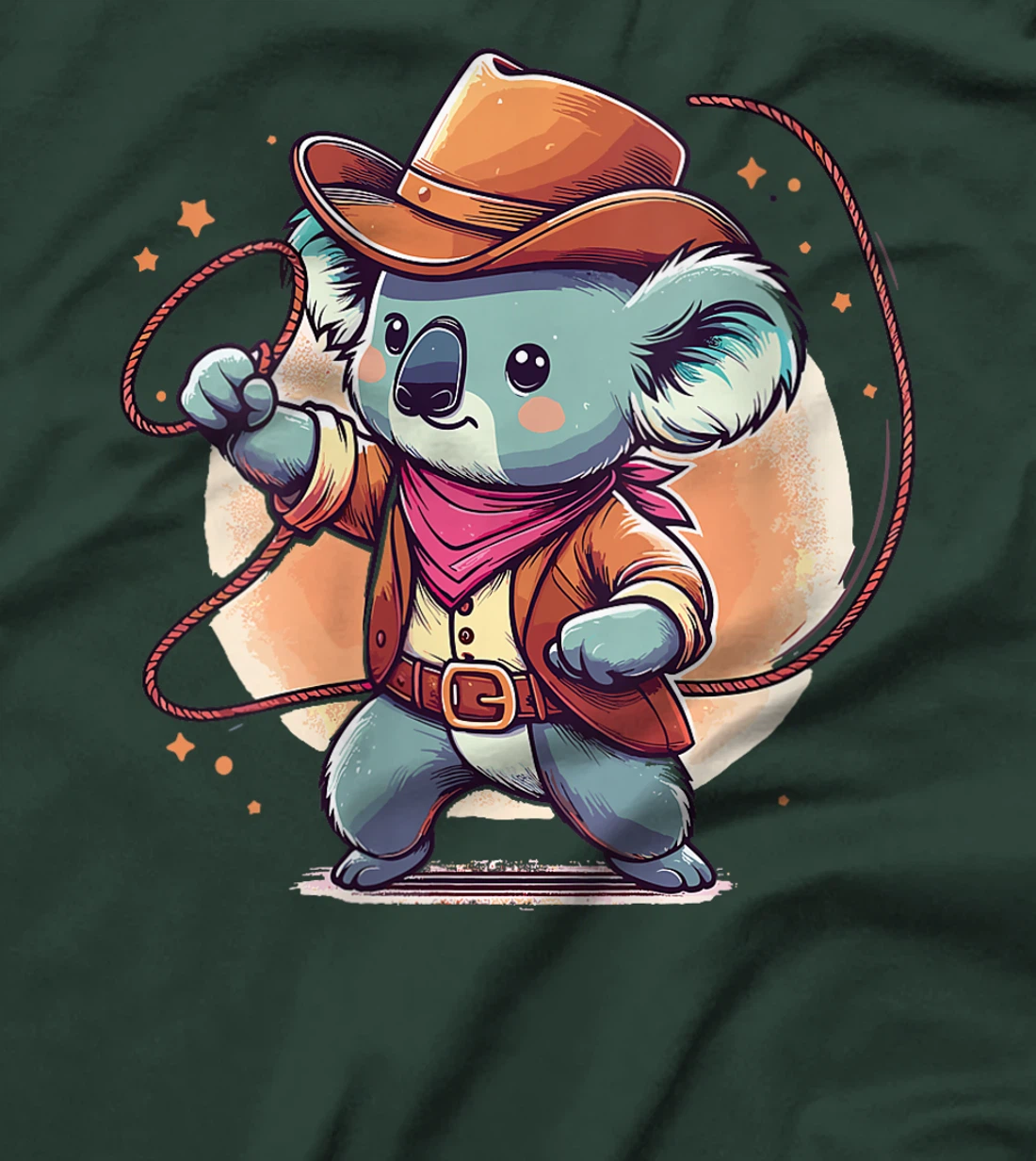 Womens Western Rodeo Cowboy Hat Koala Texas Animals T-Shirt