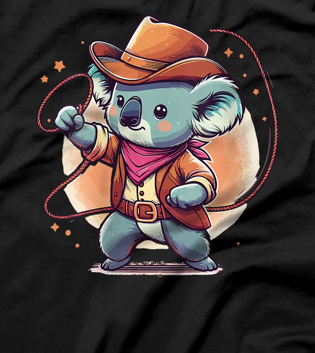 Womens Western Rodeo Cowboy Hat Koala Texas Animals T-Shirt