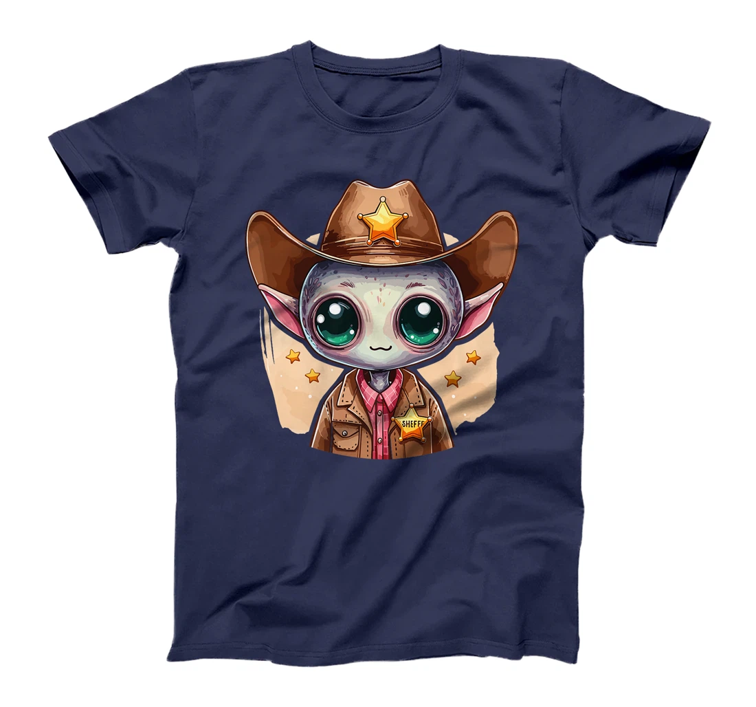 Western Rodeo Cowboy Hat Alien Texas Animals Premium T-Shirt